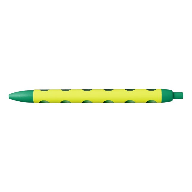 Bolígrafo De Tinta Azul Green on Yellow (Anverso)
