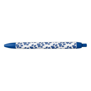 Bolígrafo De Tinta Azul huella de pata de gato brillante - azul