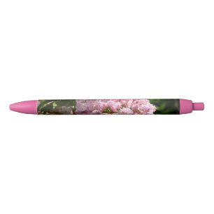 Bolígrafo De Tinta Azul Laurel Floral de montaña rosa