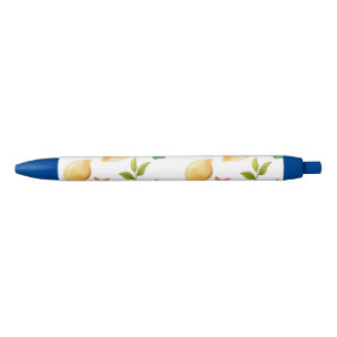 Bolígrafo De Tinta Azul Lemones acuarelas y popsicles