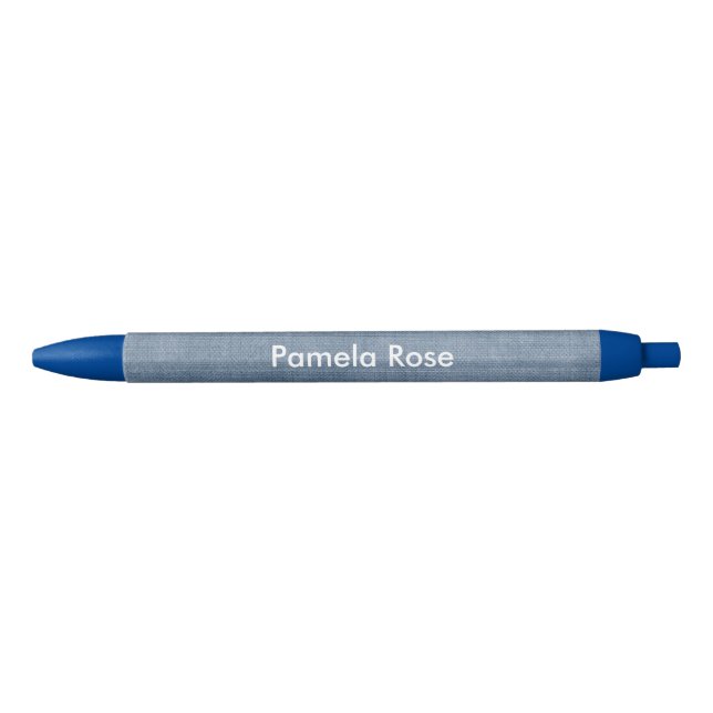 Bolígrafo De Tinta Azul Lienzo de algodón azul (Anverso)
