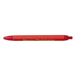 Bolígrafo De Tinta Azul Lista de Navidad roja