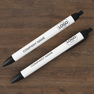 Bolígrafo De Tinta Azul Logotipo de la empresa personalizado y blanco del 