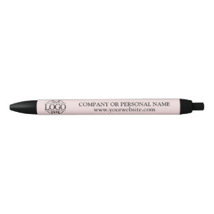 Bolígrafo De Tinta Azul Logotipo de marca profesional Rubor Pink
