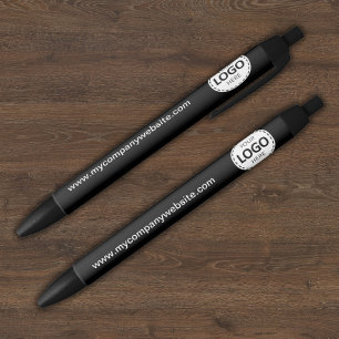 Bolígrafo De Tinta Azul Logotipo y texto de la empresa personalizado en ne