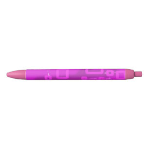 Bolígrafo De Tinta Azul Moda Tinta azul geométrica futurista rosa