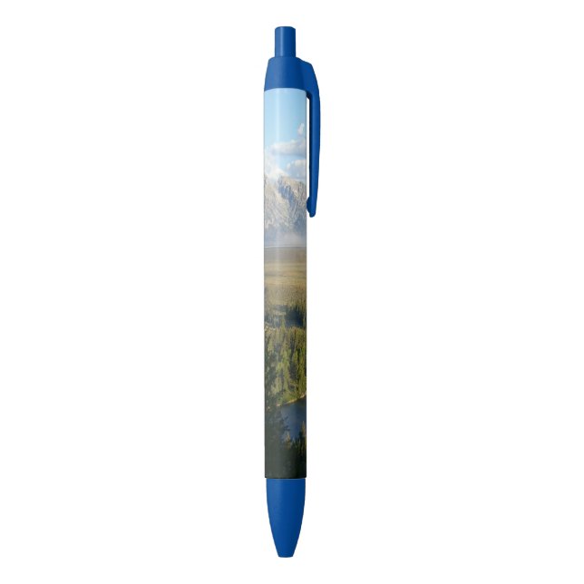Bolígrafo De Tinta Azul Montañas Jackson Hole y río (Parte inferior (Vertical))