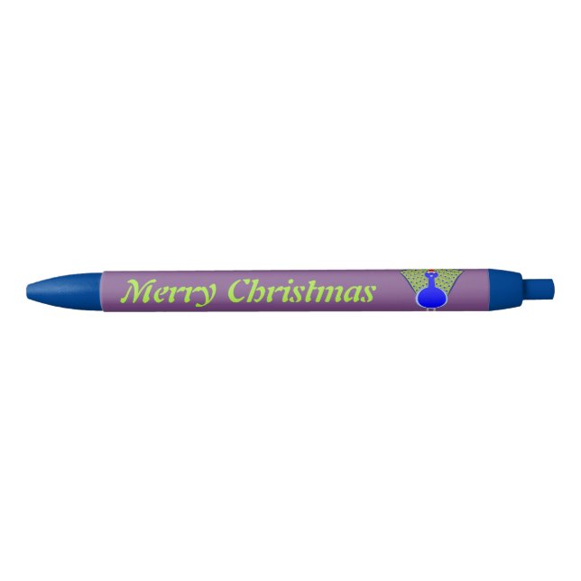 Bolígrafo De Tinta Azul Navidades divertidos Peacock personalizado (Anverso)