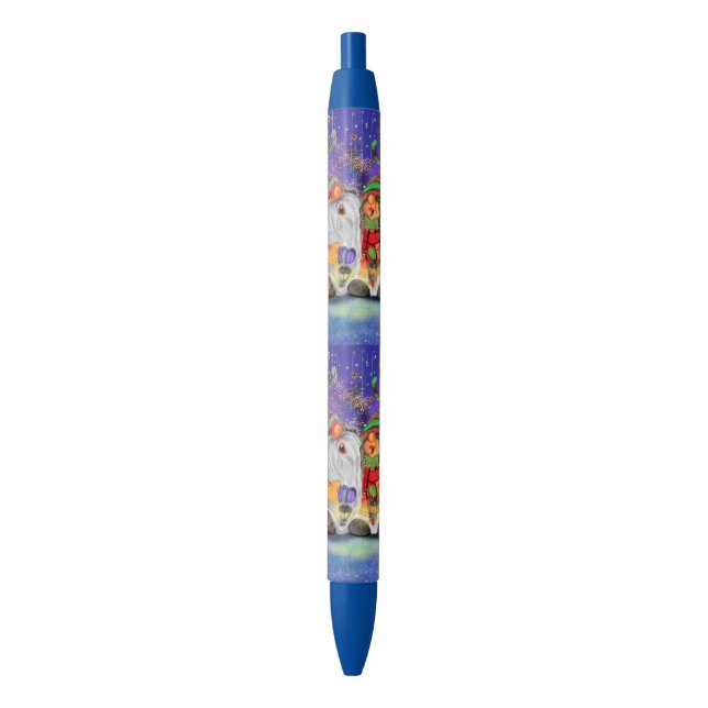 Bolígrafo De Tinta Azul Navidades Pen Gift con Gnomes Felices Cantando (Frente vertical)