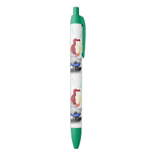 Bolígrafo De Tinta Azul Navidades Pen Happy Skater Gnome con regalos