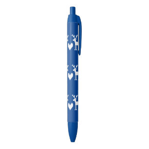 BOLÍGRAFO DE TINTA AZUL NAVIDADES WHITE DEERS