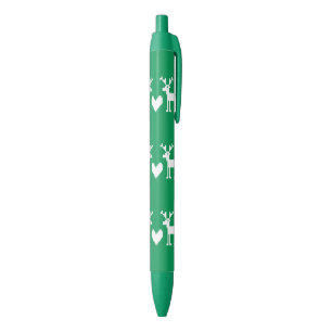 BOLÍGRAFO DE TINTA AZUL NAVIDADES WHITE DEERS