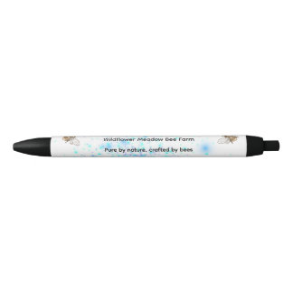 Bolígrafo De Tinta Azul Negocio de granja de panal de miel azul cielo