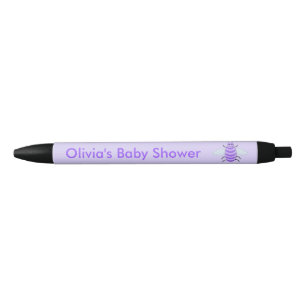 Bolígrafo De Tinta Azul Neutral púrpura lindo Baby Shower del género de la