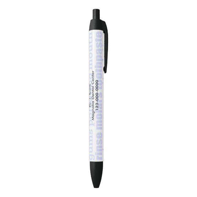 Bolígrafo De Tinta Azul Palabras dentales generales (Parte inferior (Vertical))