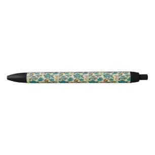 Bolígrafo De Tinta Azul Patrón de peces vibrantes Colorido