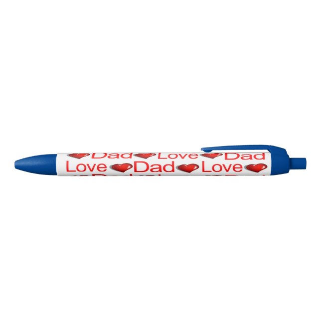 Bolígrafo De Tinta Azul Pen Office and School Pen Love Dad (Parte superior)