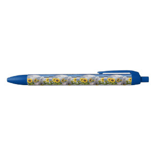 Bolígrafo De Tinta Azul Pen Sunflowers Polar Bear