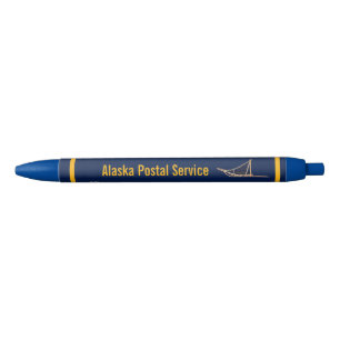 Bolígrafo De Tinta Azul Perro del Servicio Postal de Alaska