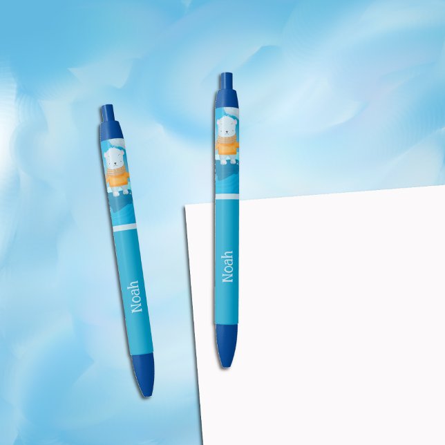 Bolígrafo De Tinta Azul Personalizado Cuaderno Oso Polar Kid Blue Pen (Subido por el creador)