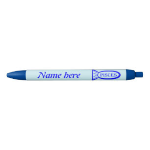 Bolígrafo De Tinta Azul Piscis Star Sign Fish Personalizado Pen