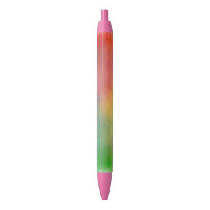 Bolígrafo De Tinta Azul Plantilla de moda de colores de arcoíris rosa rojo