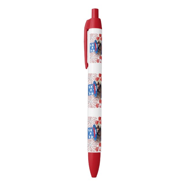 Bolígrafo De Tinta Azul Poodle American Patriot Wriot Pen (Parte superior (vertical))