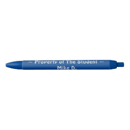 Bolígrafo De Tinta Azul Propiedad del estudiante