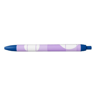 Bolígrafo De Tinta Azul Puntos y rayas en FairytalePurple