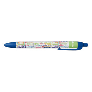 Bolígrafo De Tinta Azul Regalos personalizados únicos de la Fiesta de Cump