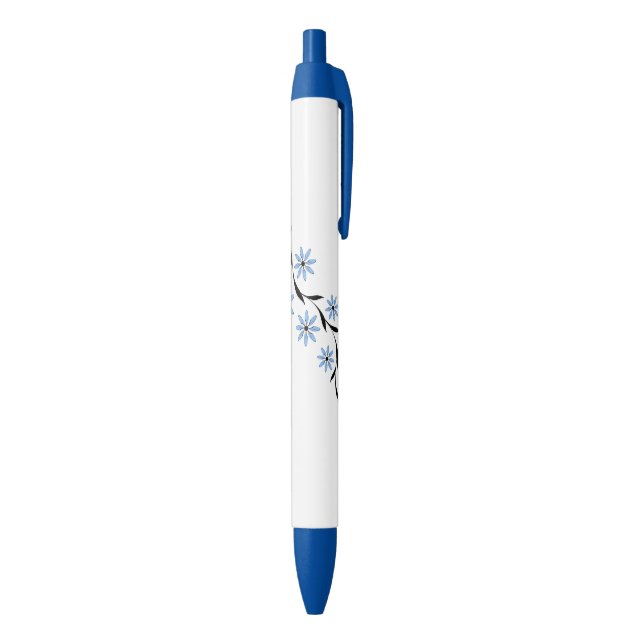 Bolígrafo De Tinta Azul Representación de flor (Parte inferior (Vertical))