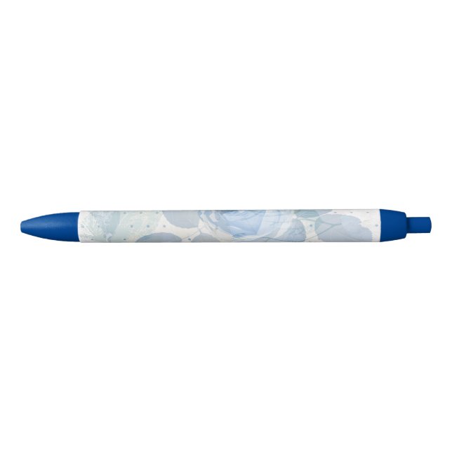 Bolígrafo De Tinta Azul Rosas patrón lujo (Anverso)