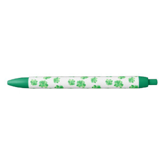 Bolígrafo De Tinta Azul Shamrock and Shamrock Green White Pens