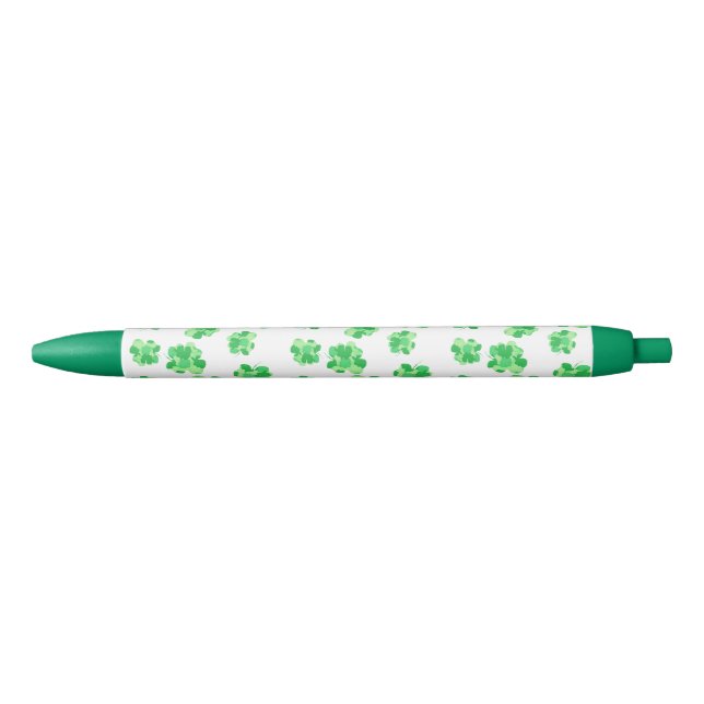 Bolígrafo De Tinta Azul Shamrock and Shamrock Green White Pens (Anverso)