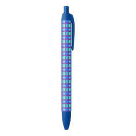 Bolígrafo De Tinta Azul Tela escocesa viva de los azules