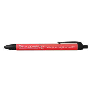 Bolígrafo De Tinta Azul Tinta promocional de marca con logotipo rojo sólid