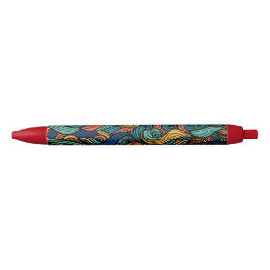 Bolígrafo De Tinta Azul Wool Topped paisley