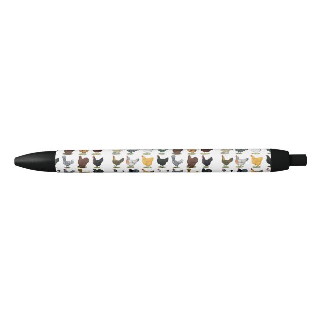Bolígrafo De Tinta Negra 49 gallinas del pollo (Anverso)