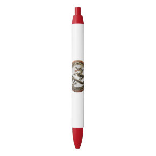 Bolígrafo De Tinta Negra [600] Dragón oriental sagrado de oro y negro
