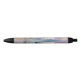 Bolígrafo De Tinta Negra A Lunar Cityscape