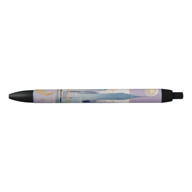 Bolígrafo De Tinta Negra A Lunar Cityscape (Anverso)