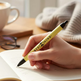 Bolígrafo De Tinta Negra Abeja Amable Abejorro Amarillo y Negro