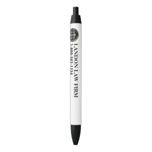 Bolígrafo De Tinta Negra Abogado Elegante Personalizado Graduado en Derec