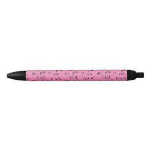 Bolígrafo De Tinta Negra Abreviaturas rosas del farmacéutico Pen