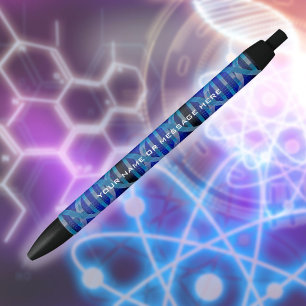 Bolígrafo De Tinta Negra ADN Personalizado Ciencia Azul