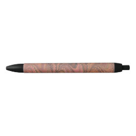 Bolígrafo De Tinta Negra Ágata de mármol rosa elegante