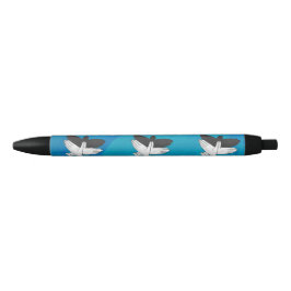 Bolígrafo De Tinta Negra Águila sombra sobre el azul