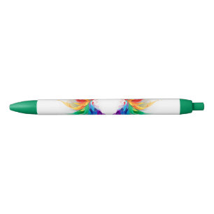 Bolígrafo De Tinta Negra Alas del arco iris fluidas