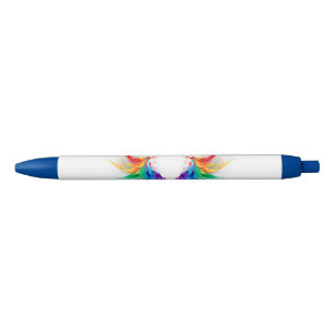 Bolígrafo De Tinta Negra Alas del arco iris fluidas