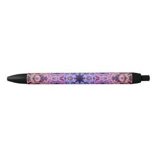 Bolígrafo De Tinta Negra Alien Purple Psychedelic Kaleidoscopic Mandala